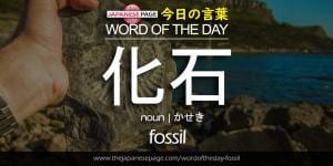 The Japanese Page Word of The Day - Fossil