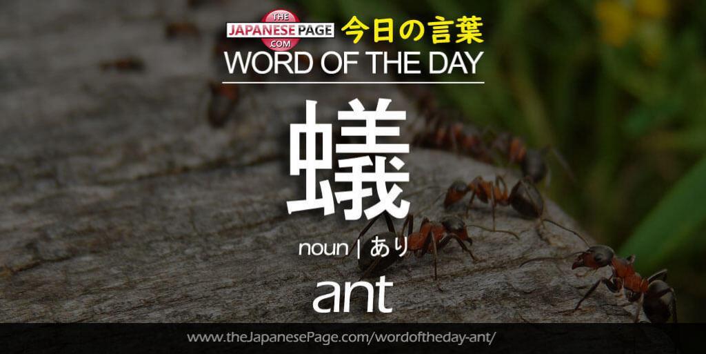 The Japanese Page Word of The Day - Ant