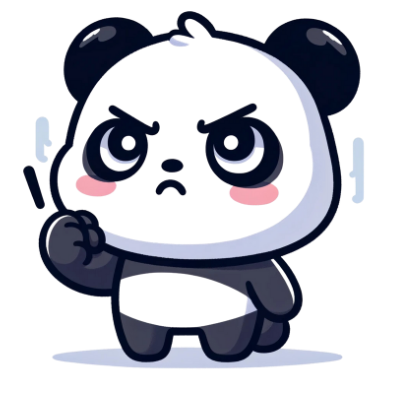 手を出す panda