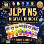 JLPT N5 Digital Bundle: grammar, reading, vocabulary and kanji books with audio